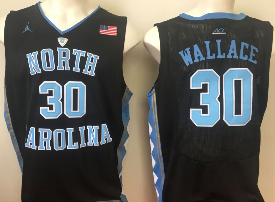 NCAA Men North Carolina Tar Heels Black 30->ncaa teams->NCAA Jersey